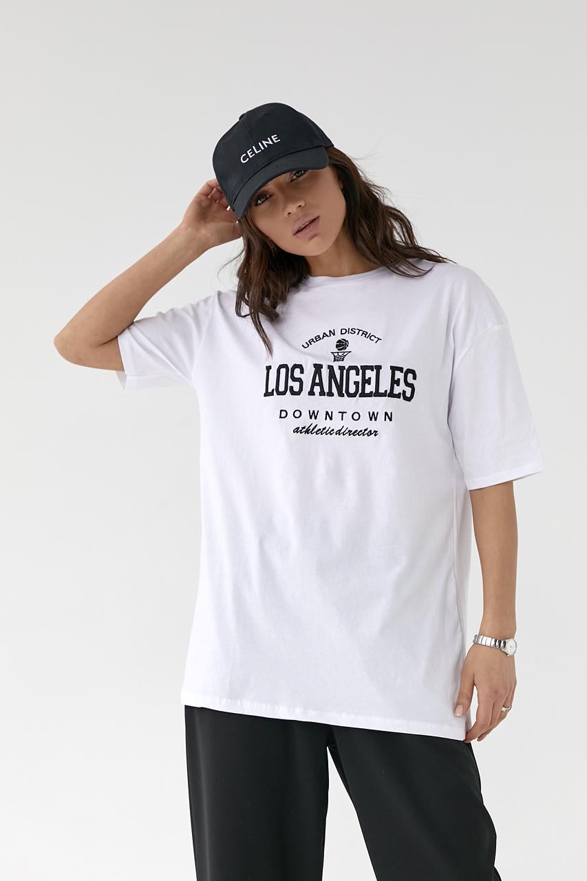 Футболка трикотажная "Los Angeles" S Молочный (10057015)