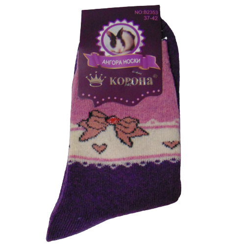 Носки женские ангоровые Корона 2353 р. 37-42 Фиолетовый (1731828110)