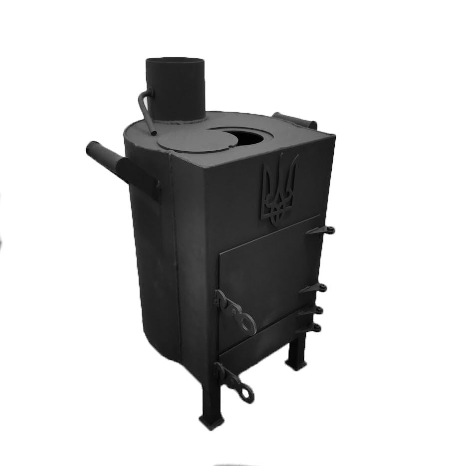 Піч SAB з гербом сталь 3 мм бліндажна для опалення (0062)