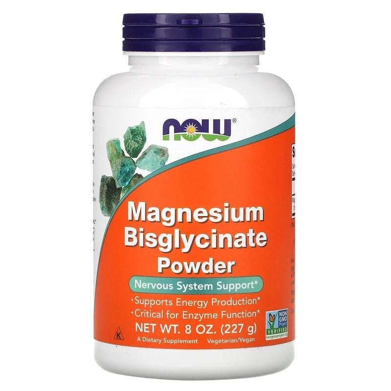 Магний бисглицинат Now Foods Magnesium Bisglycinate powder для нервной системы в порошке 227 г (1528207312)