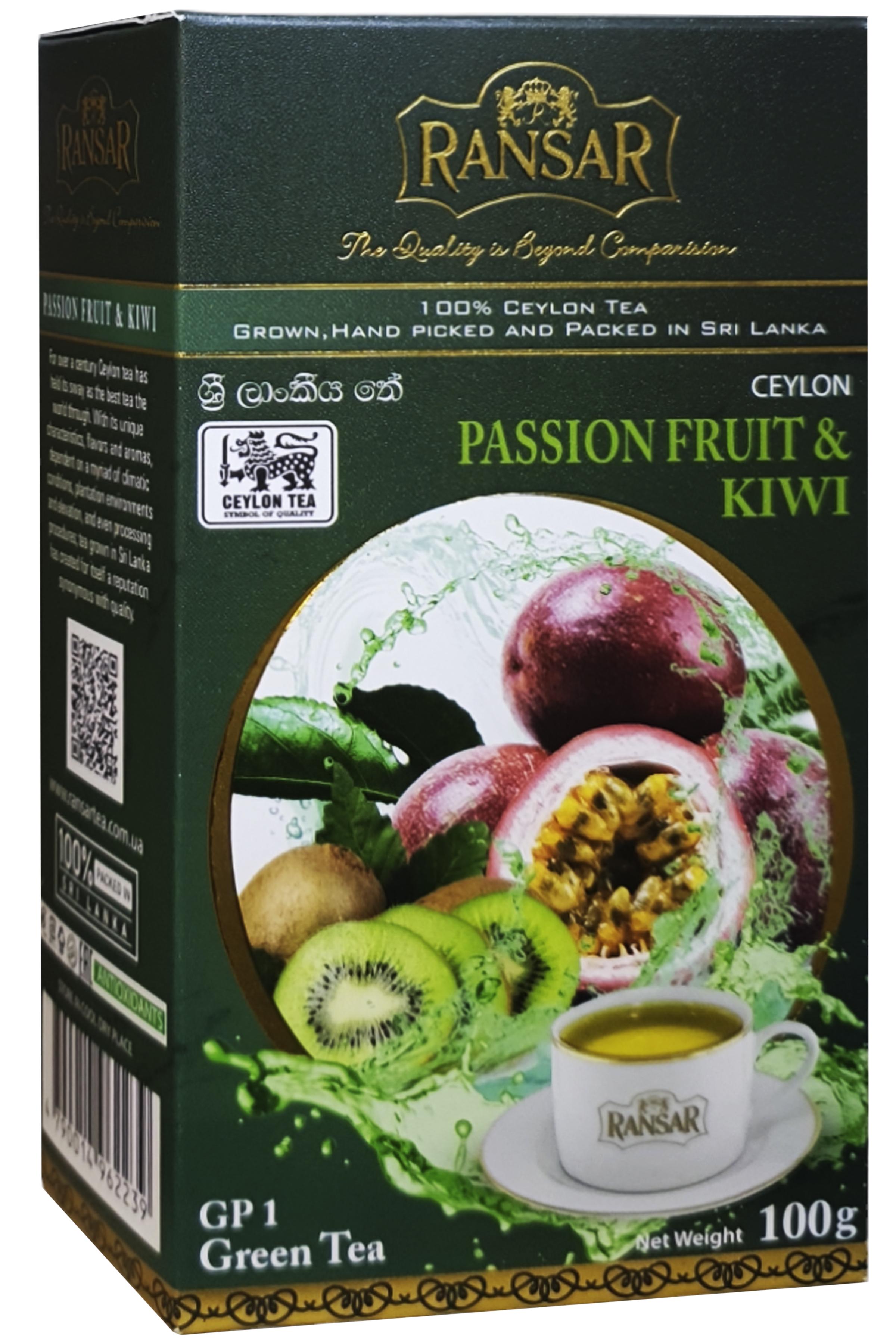 Чай Ransar зелений GP Passion Fruit & Kiwi Маракуя і Ківі 100 г (58967)