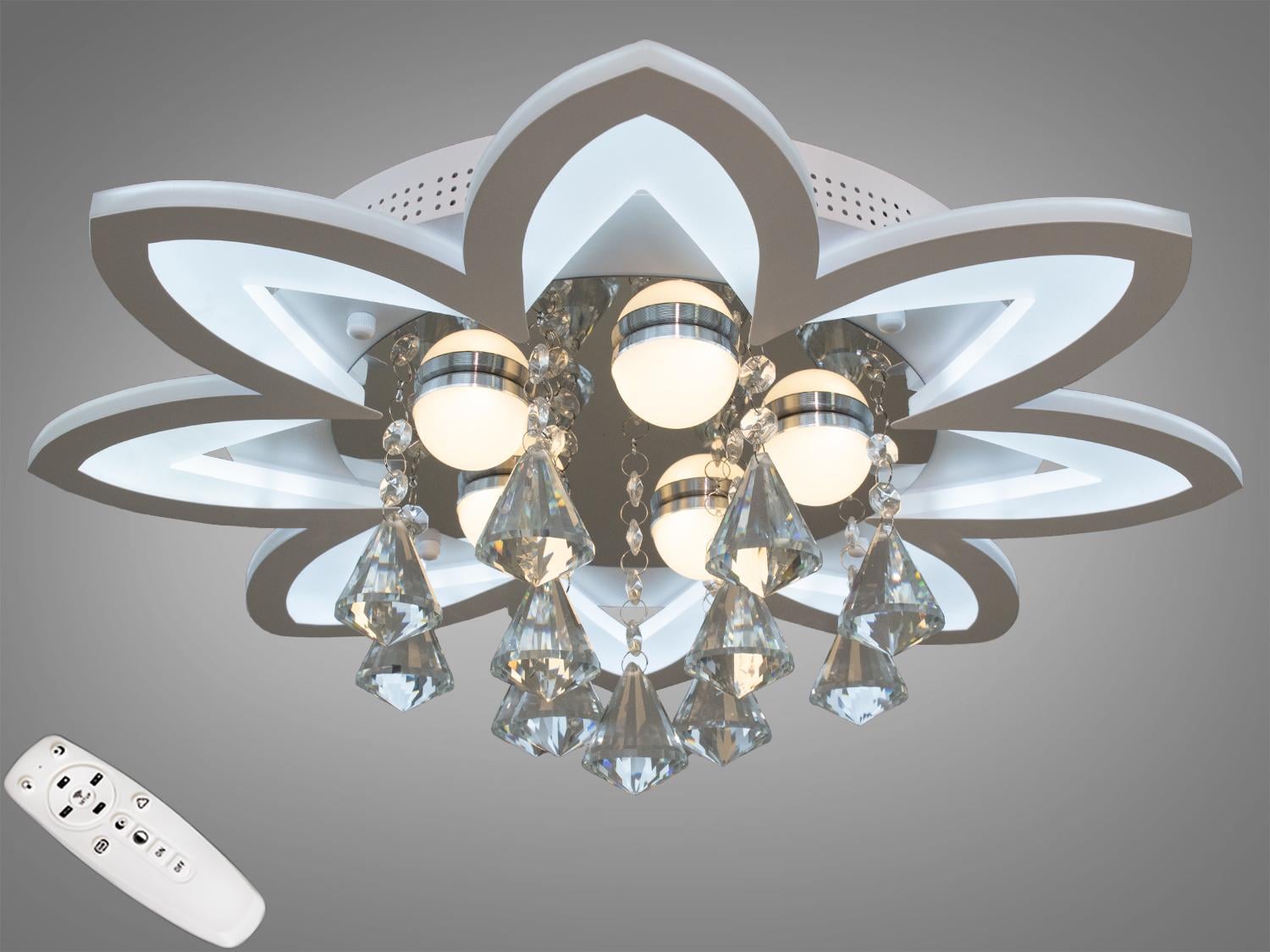 Люстра LED потолочная Diasha пульт 75W 2038WH dimmer Белый