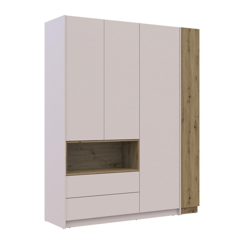 Шкаф с нишей и этажеркой Doros Дейл DRS-011737 3ДСП 178х52х220 см Кашемир/Дуб Артизан (42005157)