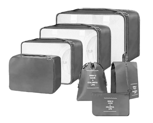 Набір органайзерів LoveYouHome для подорожей 7 розмірів Сірий (59060) - фото 1 Набір органайзерів LoveYouHome для подорожей 7 розмірів Сірий (59060) - фото 1