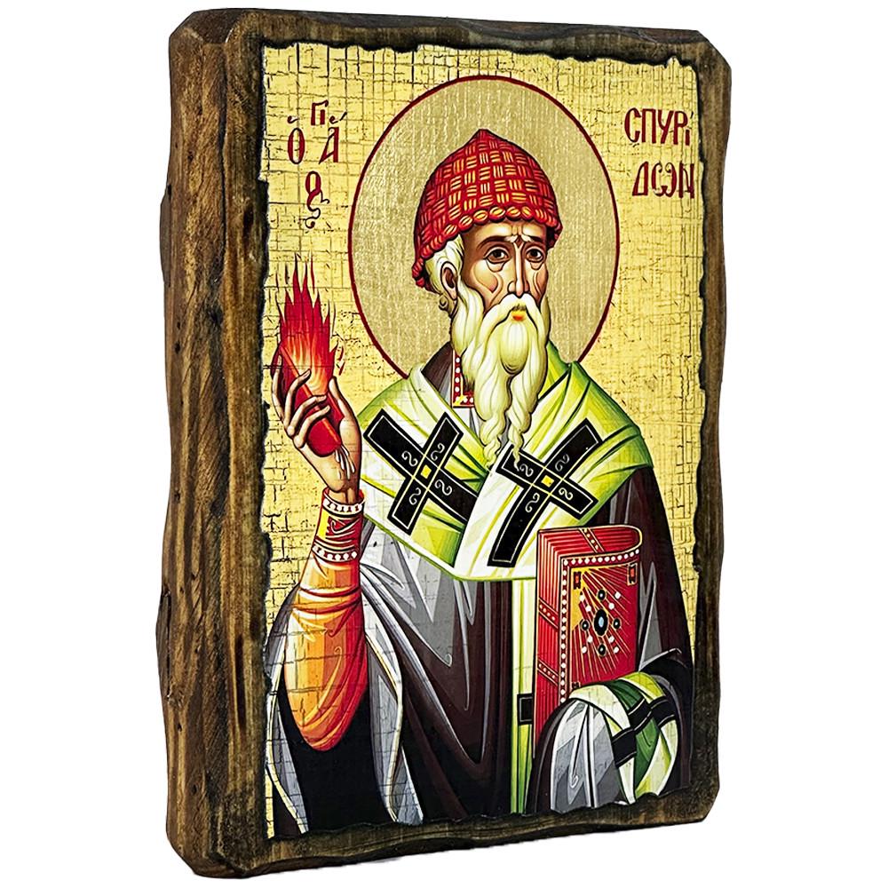 Икона Спиридон Тримифунтский поясной под старину (1184-1)