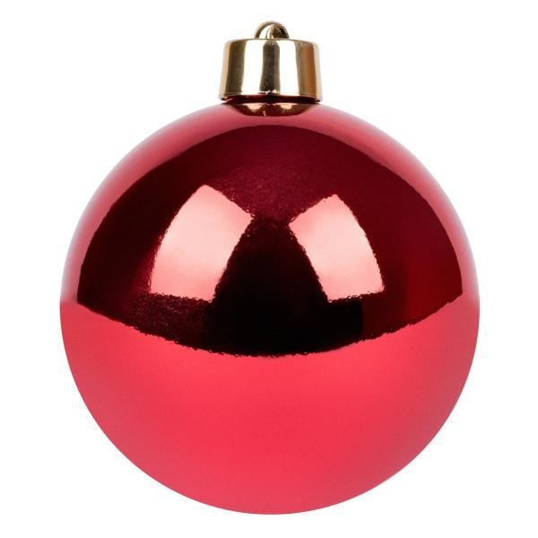 Шар новогодний Novogod’Ko пластик 20 см глянец Красный (974075)