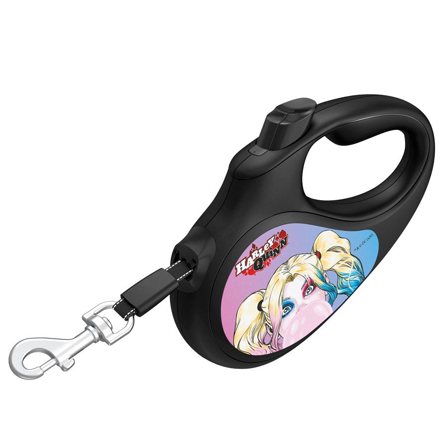 Поводок-рулетка для собак WAUDOG R-leash Харли Квин M до 25 кг 5 м со светоотражающей лентой Черный (55708)