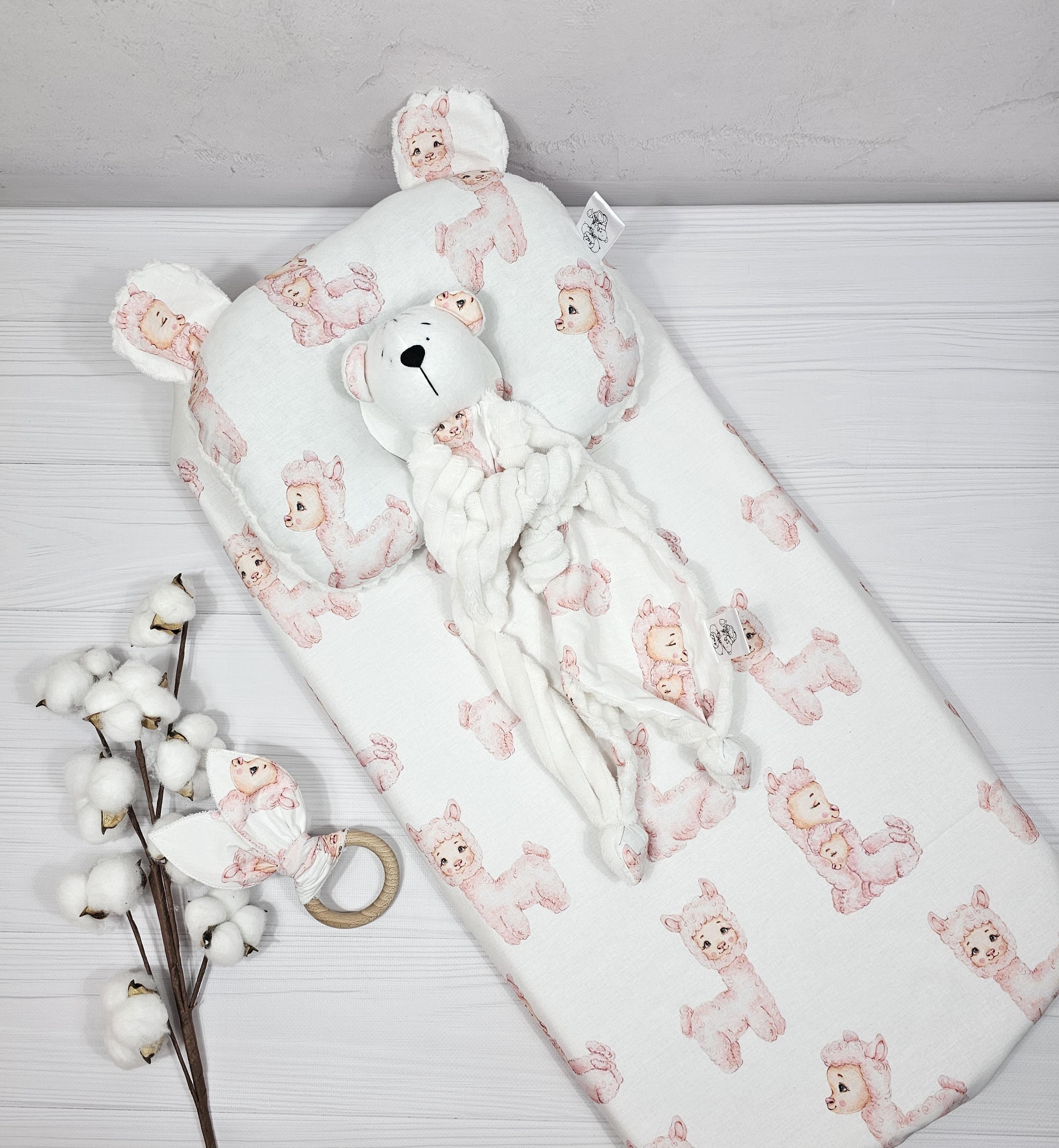 Набор детский в коляску a.l.babybox Альпака с комфортером Розовый (24343004)