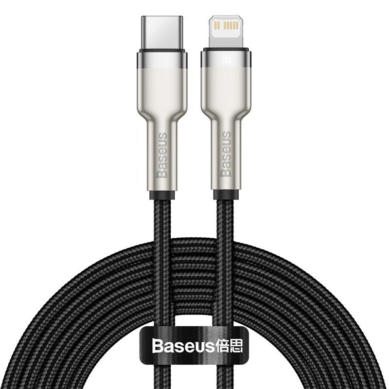 USB кабель BASEUS Type С на Lightning Cafule Series Metal Data Cable 2 м 20 W PD Black - фото 2