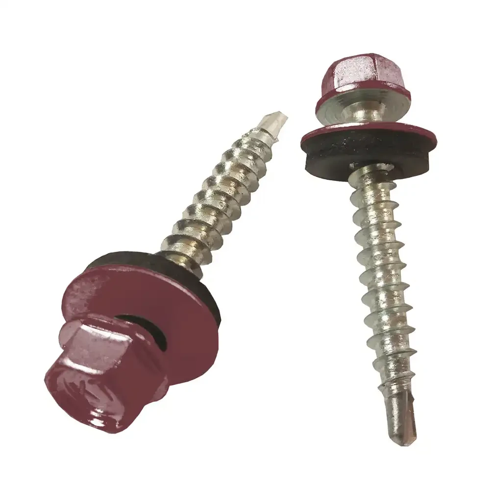 Саморез кровельный окрашенный по дереву 4,8х35 RAL 3005 250 шт. Вишня (23812199) - фото 1 Саморез кровельный окрашенный по дереву 4,8х35 RAL 3005 250 шт. Вишня (23812199) - фото 1