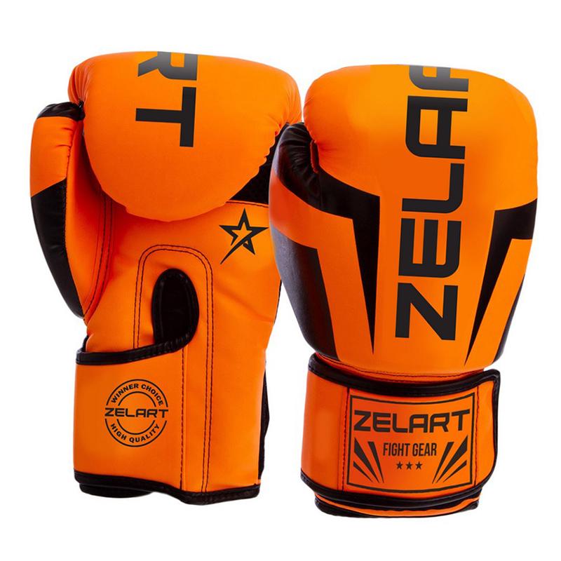 Перчатки боксерские Challenger BO-5698 10 oz Оранжевый (37429016)