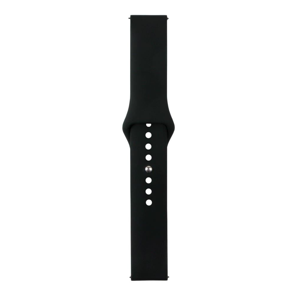Ремінець для годинника Silicone Button Design 20 мм Black