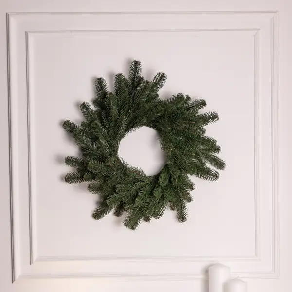 Вінок штучний хвойний Святковий Зелений - фото 2