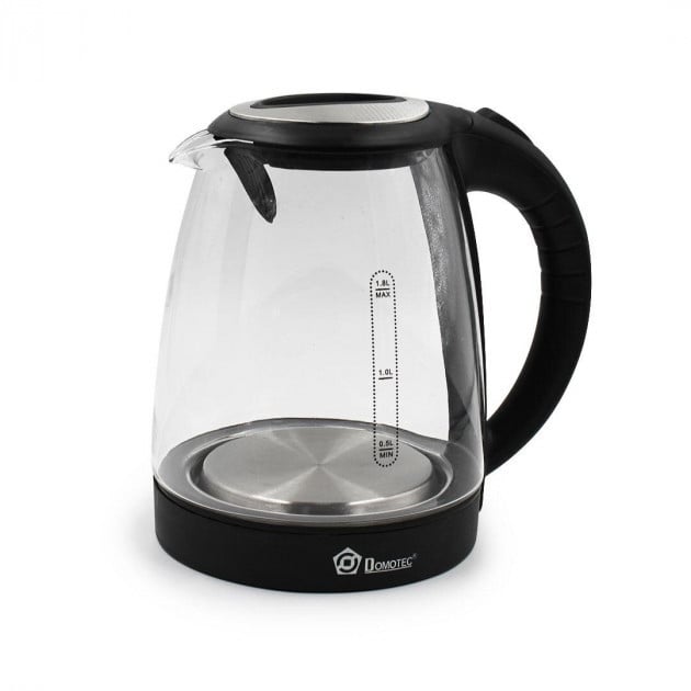 Электрочайник стеклянный Domotec MS-8111 1,8 л Черный (1588404203)