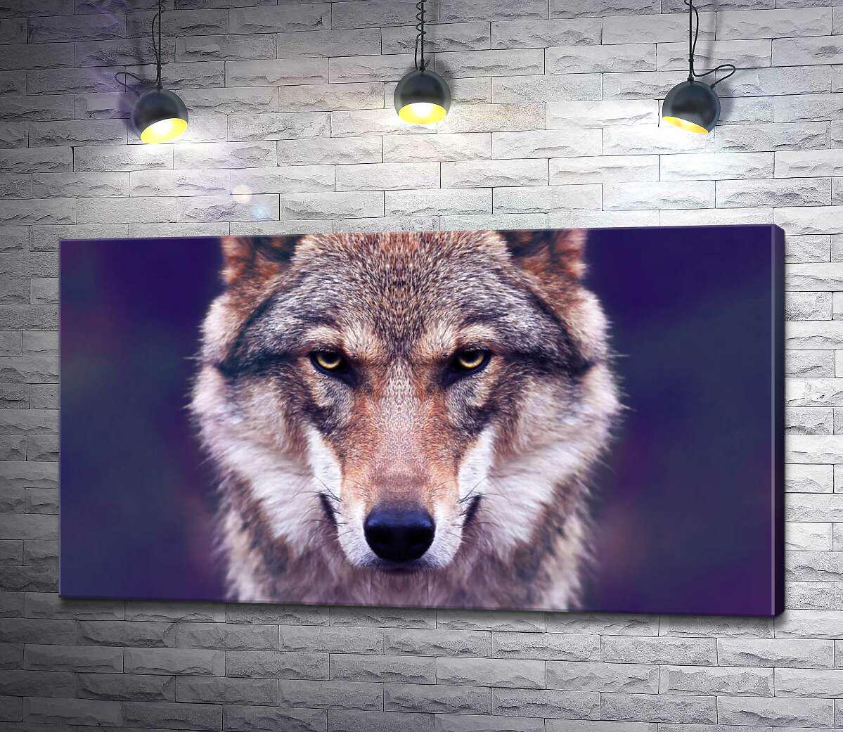 Картина ArtPoster Суровый взгляд волка 100x56 см Модуль №1 (001449)