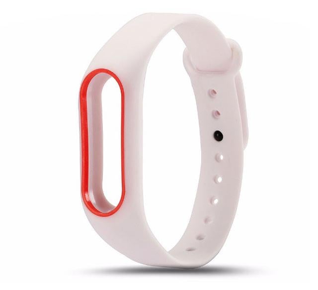 Силиконовый ремешок Primo для фитнес-браслета Xiaomi Mi Band 2 White/Red (441442982)