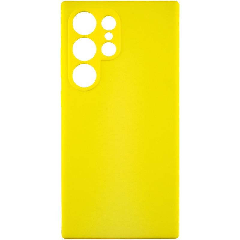 Противоударный чехол Silicone Cover Lakshmi Full Camera (AAA) для Samsung Galaxy S24 Ultra  Желтый / YELLOW