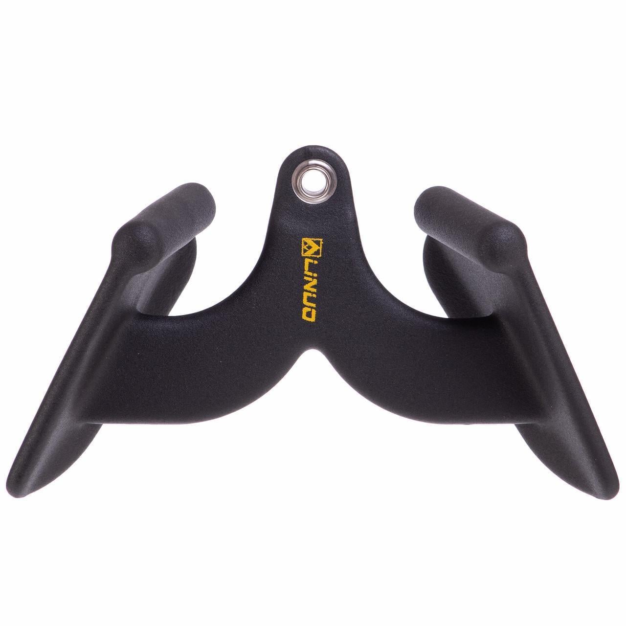 Рукоятка для тяги з вузьким хватом V-Bar нековзне покриття LINUO FITNESS SC-3704-31 31 см Чорний (2532854012)