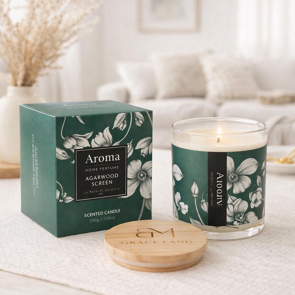 Аромасвеча в стеклянном стакане с деревянной крышкой Удовое дерево 520 г 9x7 см (37-agarw-124648) Аромасвеча в стеклянном стакане с деревянной крышкой Удовое дерево 520 г 9x7 см (37-agarw-124648)