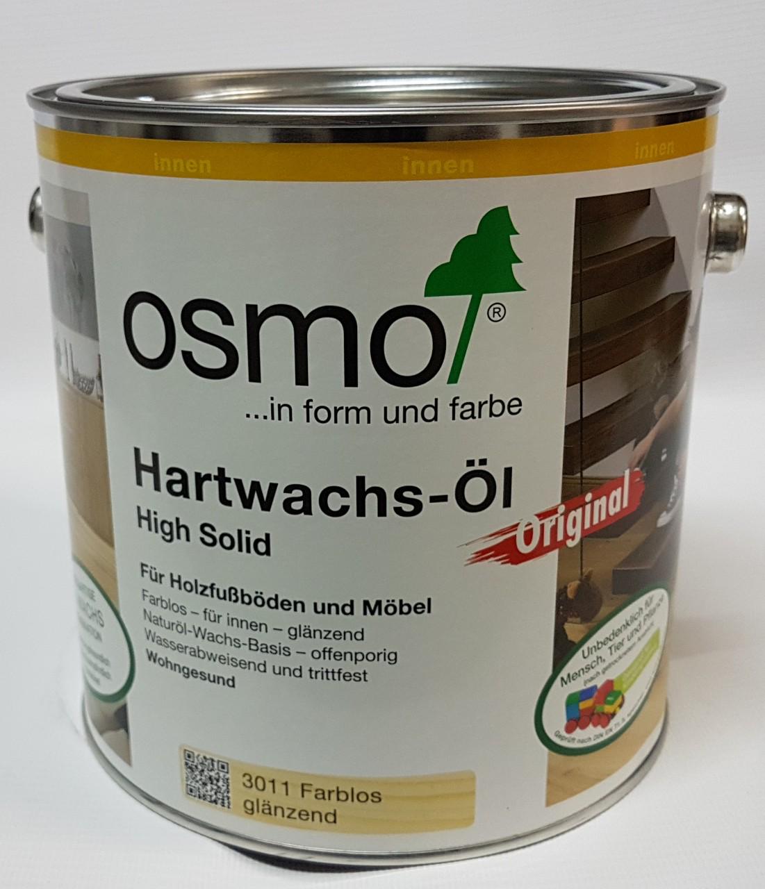 Масло-воск для паркета OSMO Hartwachs-Öl 3011 0,125 л глянцевый Безцветный - фото 2