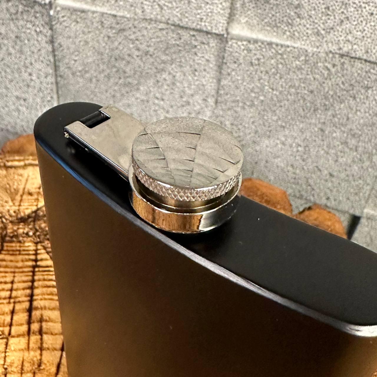 Фляга для алкоголя матовая под гравировку Черный - фото 4 Фляга для алкоголя матовая под гравировку Черный - фото 4