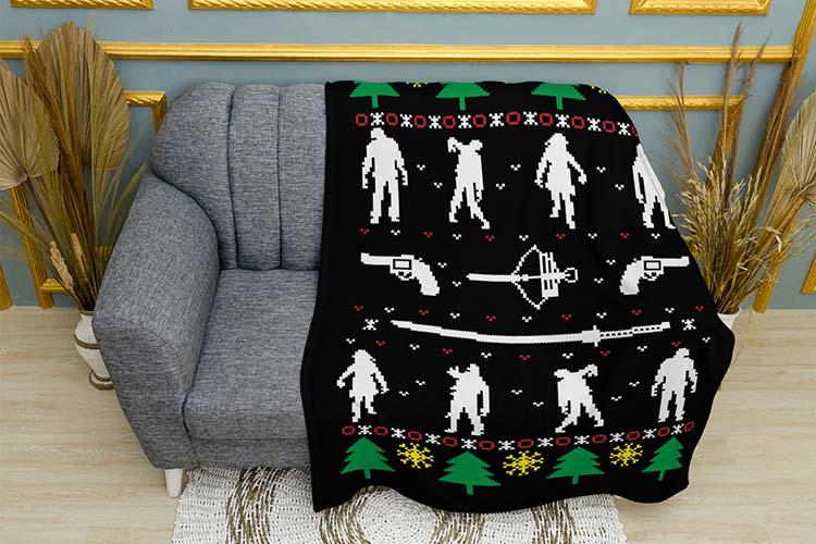 Плед плюшевый Zombie and Christmas двухслойный 150х210 см (114511-3) Плед плюшевый Zombie and Christmas двухслойный 150х210 см (114511-3)