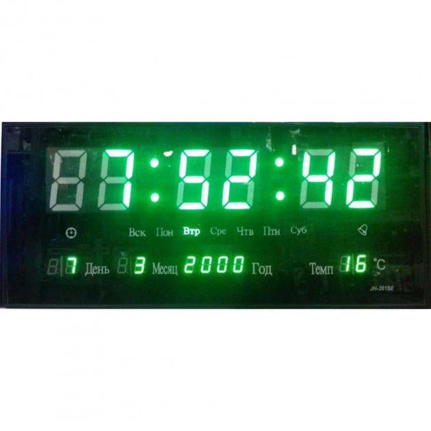 Часы настенные электронные VST 3615 с зеленой подсветкой (13668139)