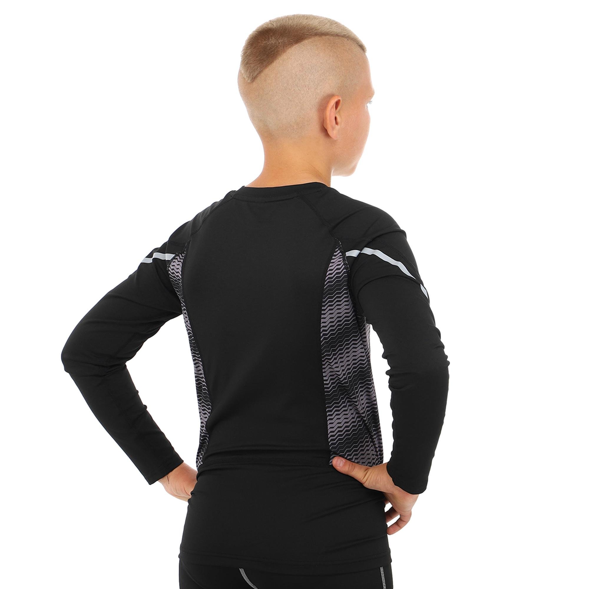 Компрессионная футболка мужская LIDONG UA-509 с длинным рукавом M рост 165-170 см Черный/Серый (6936116101382) - фото 3 Компрессионная футболка мужская LIDONG UA-509 с длинным рукавом M рост 165-170 см Черный/Серый (6936116101382) - фото 3