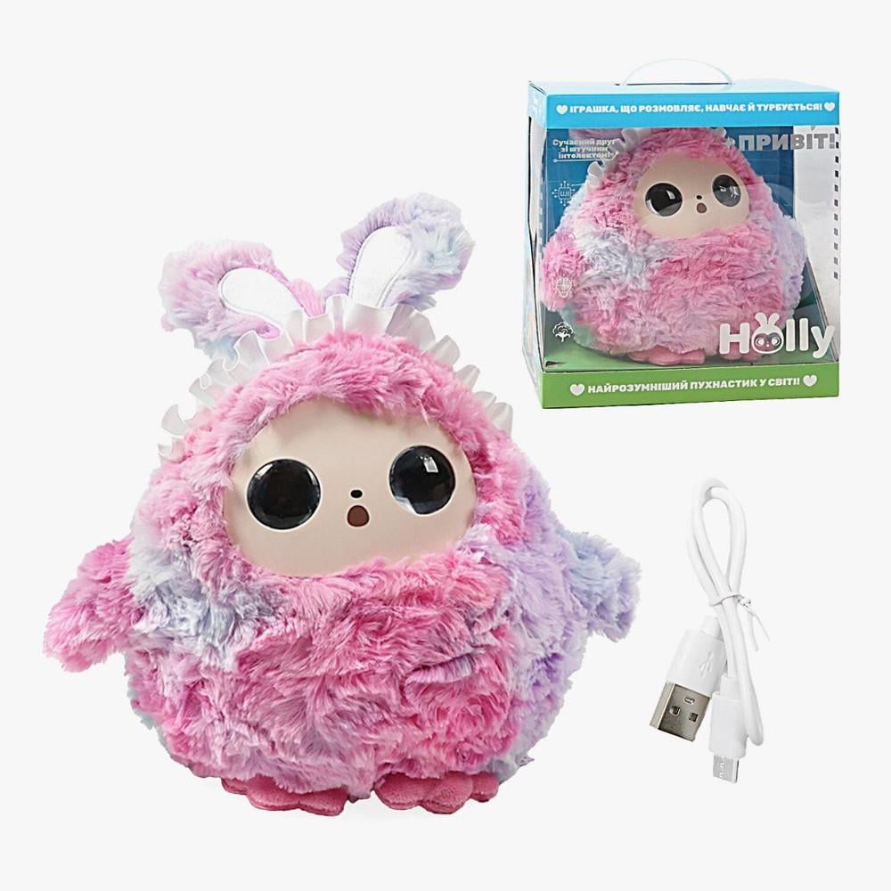 Игрушка интерактивная Holly с искусственным интеллектом розовая с ушками