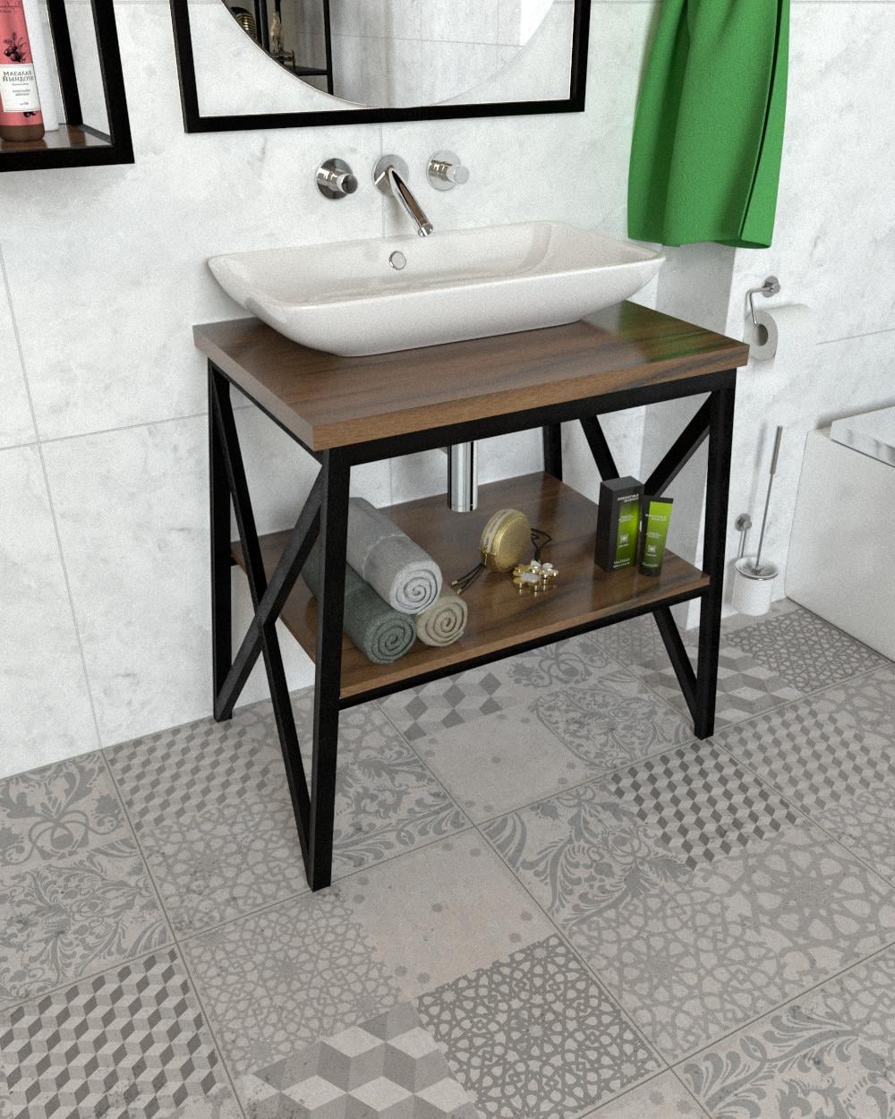 Тумба под умывальник EcoLoft Гроссето DSP-1398-8 в стиле лофт Ливорно (31919089)