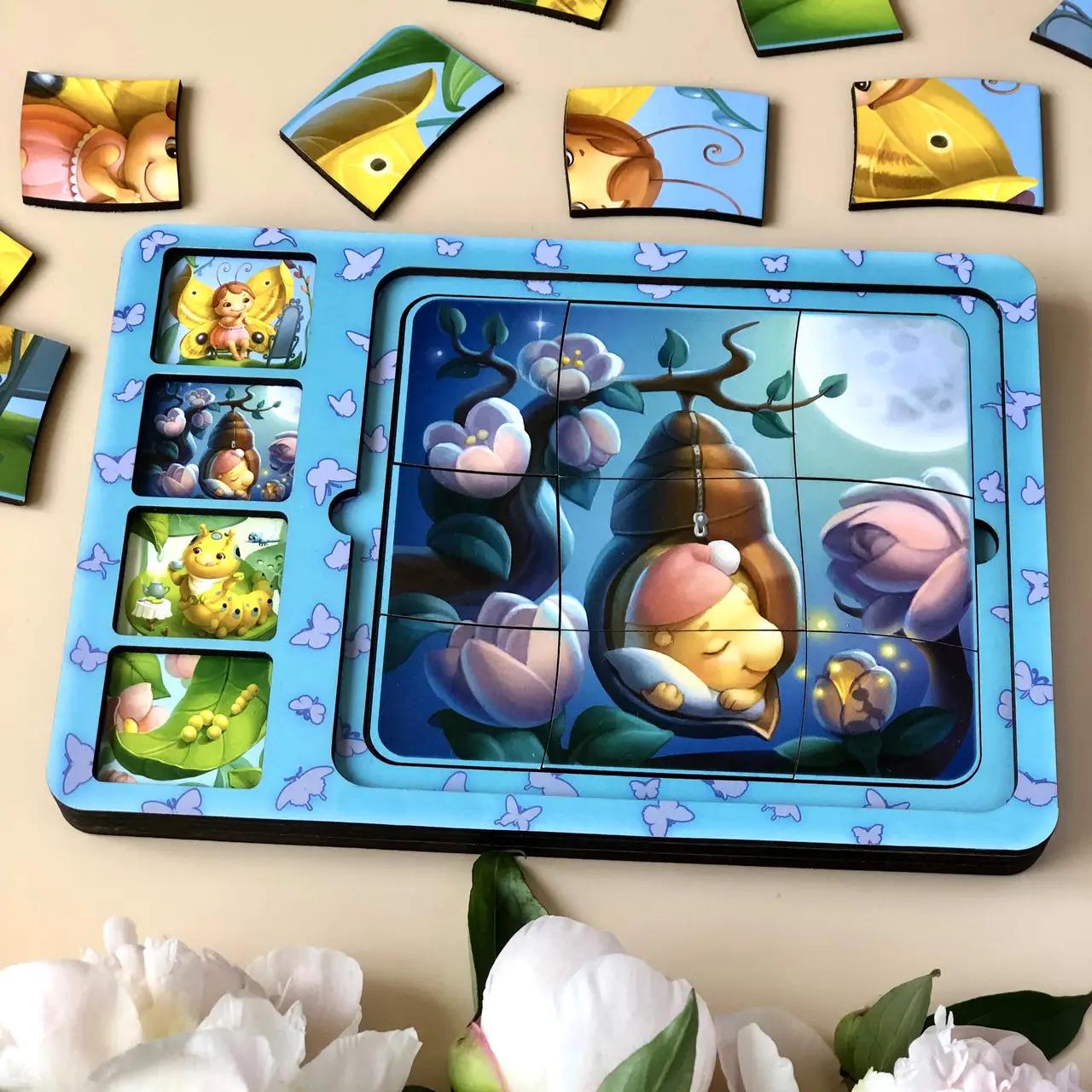 Настільна гра Ubumblebees Етапи розвитку метелика Різнокольоровий (SR-113-N-31) - фото 4