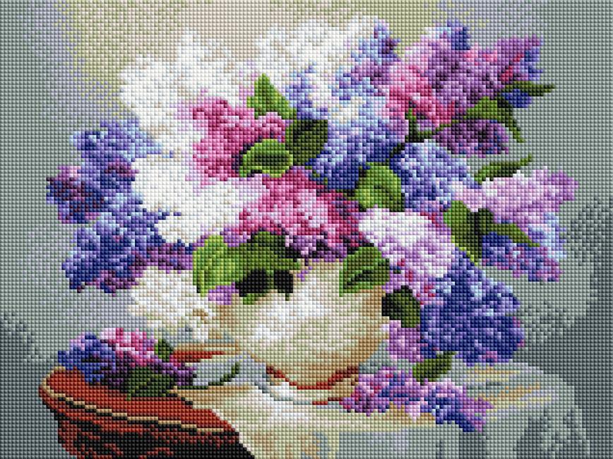 Алмазная мозаика ColorArt Букет сирени ST408 30х40 см