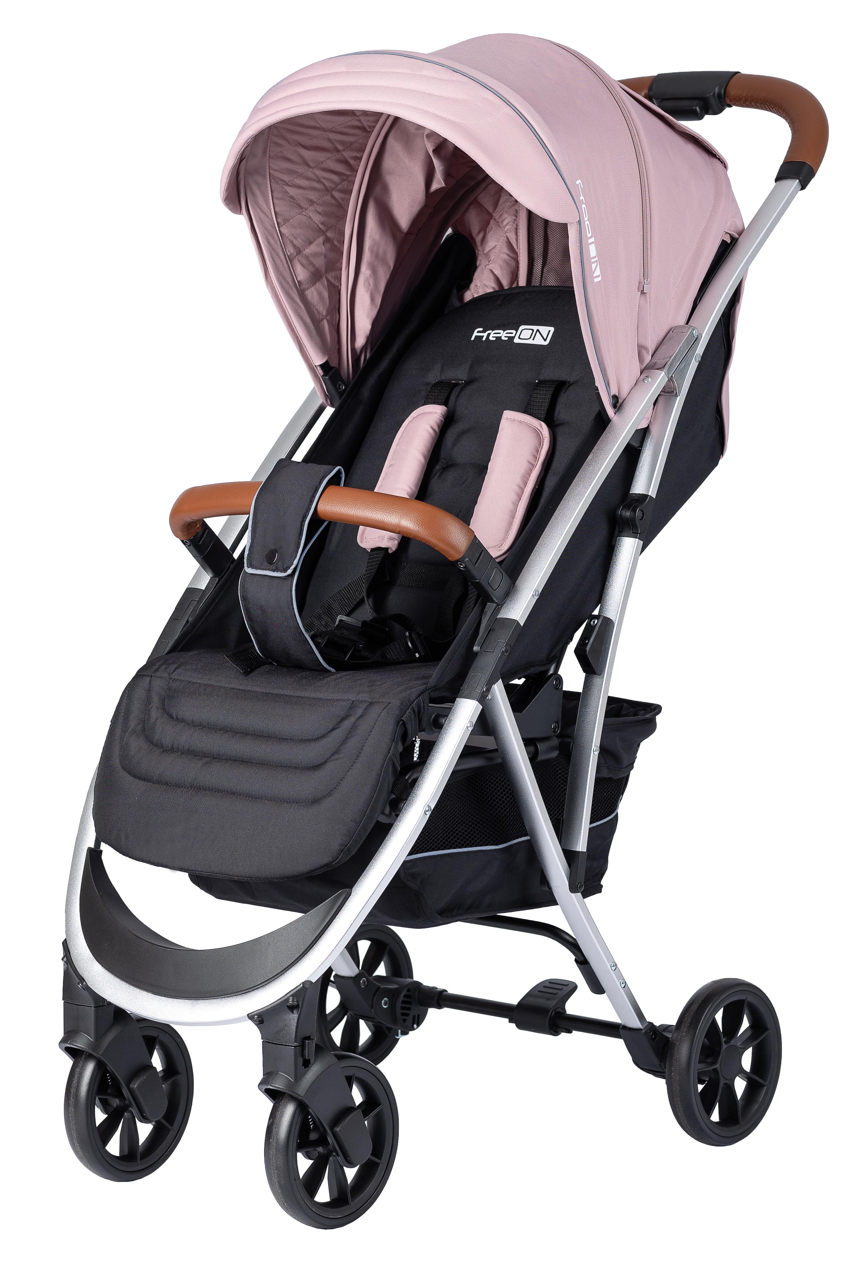 Коляска прогулочная FreeON LUX Premium Dusty Pink/Black (44688)