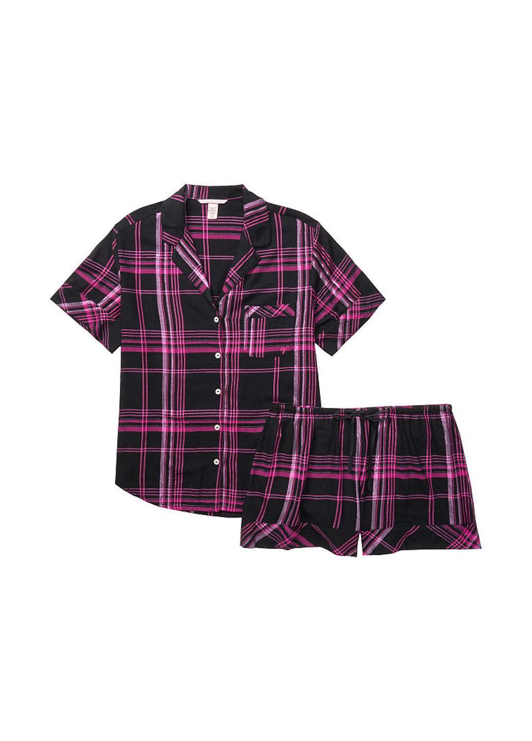 Піжама з шортиками Victoria's Secret Flannel Short Pajama Set S Чорний (26811627D) - фото 3 Піжама з шортиками Victoria's Secret Flannel Short Pajama Set S Чорний (26811627D) - фото 3