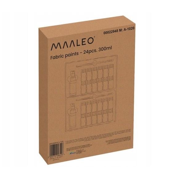 Набір фарб Maaleo для тканини 24 шт. 300 мл - фото 9