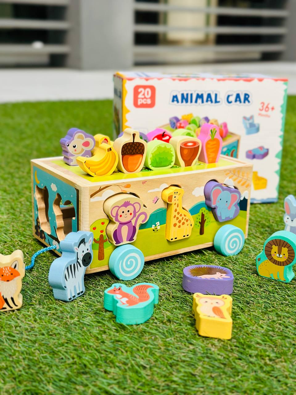 Каталка-сортер Животные деревянные (2488)