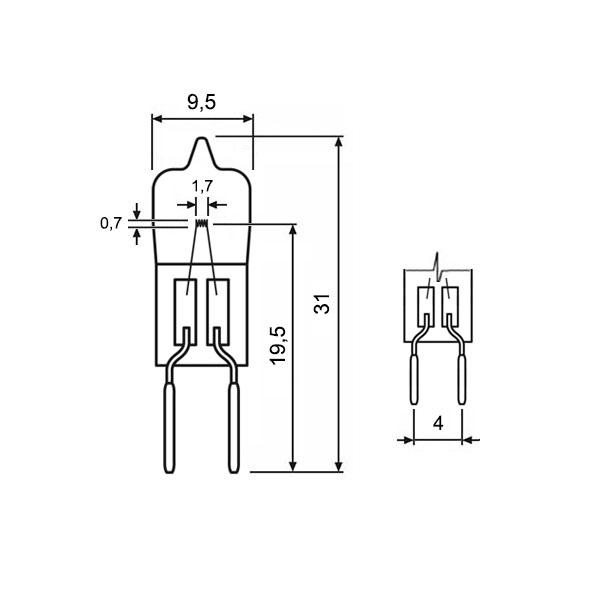 Лампа галогенная Osram 64225 ESA/FHS M/29 10 W 6V G4 - фото 4