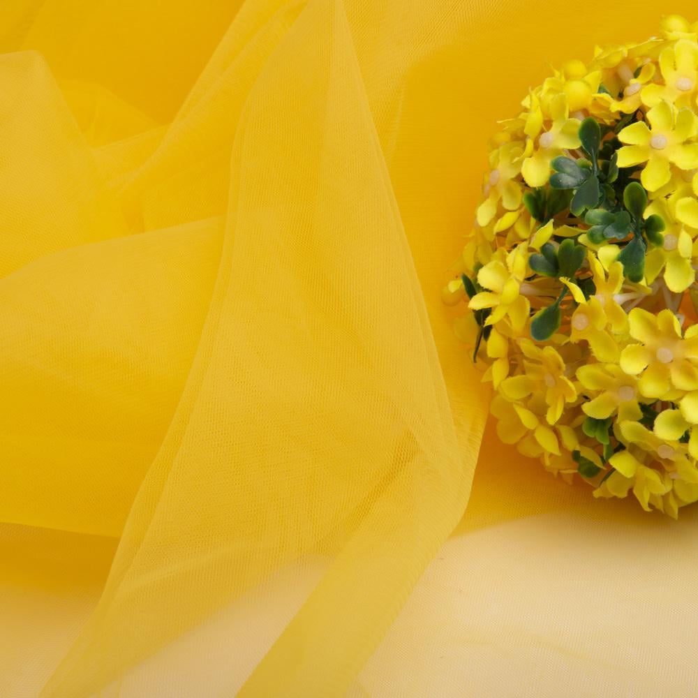 Тканина фатин V-H18 євро 3,0 м Жовтий (23698) - фото 2 Тканина фатин V-H18 євро 3,0 м Жовтий (23698) - фото 2