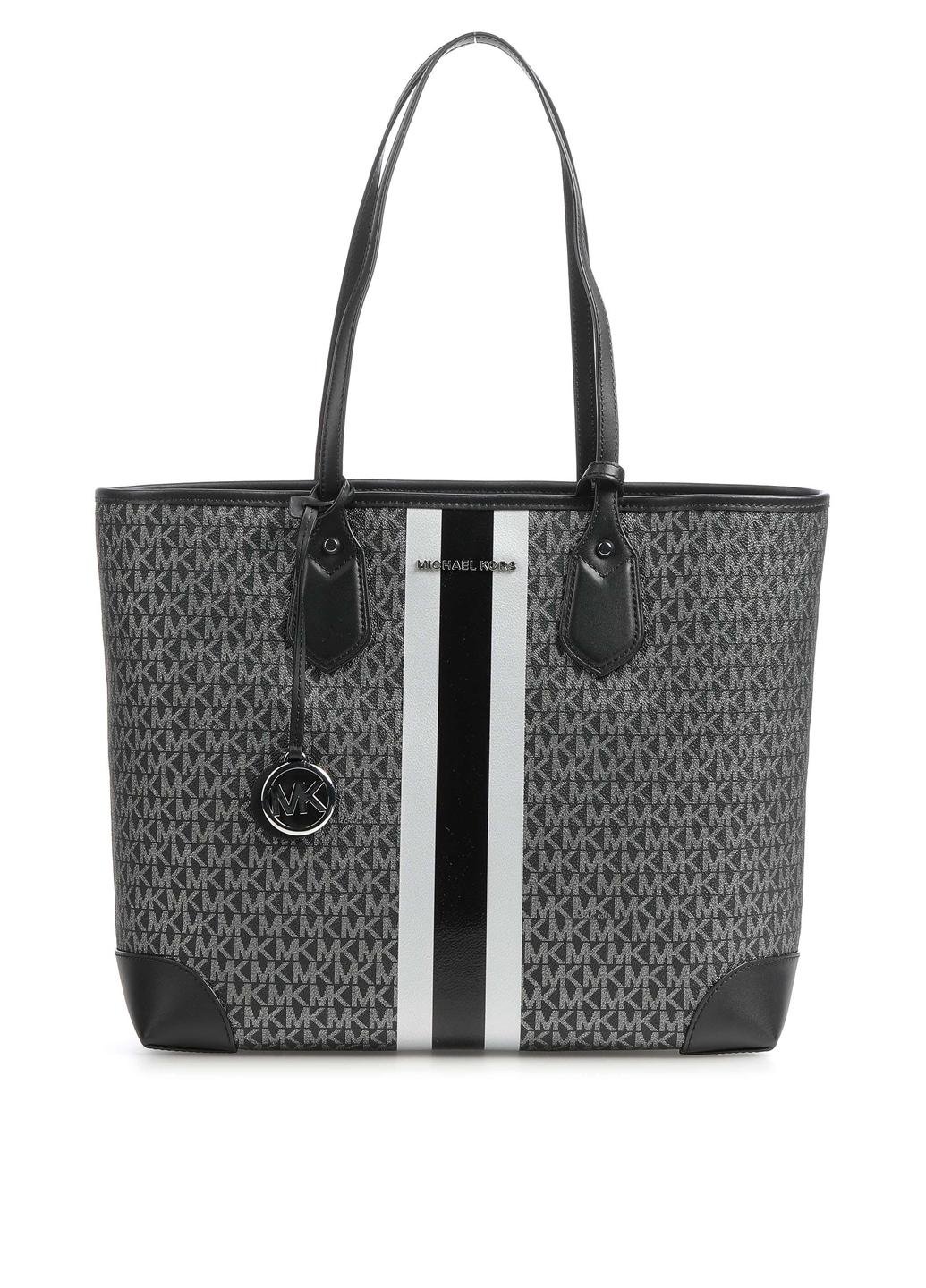 Сумка з косметичкою жіноча тоут з еко шкіри Michael Kors LG TOTE 30F2SV0T3V023 Темно-сірий