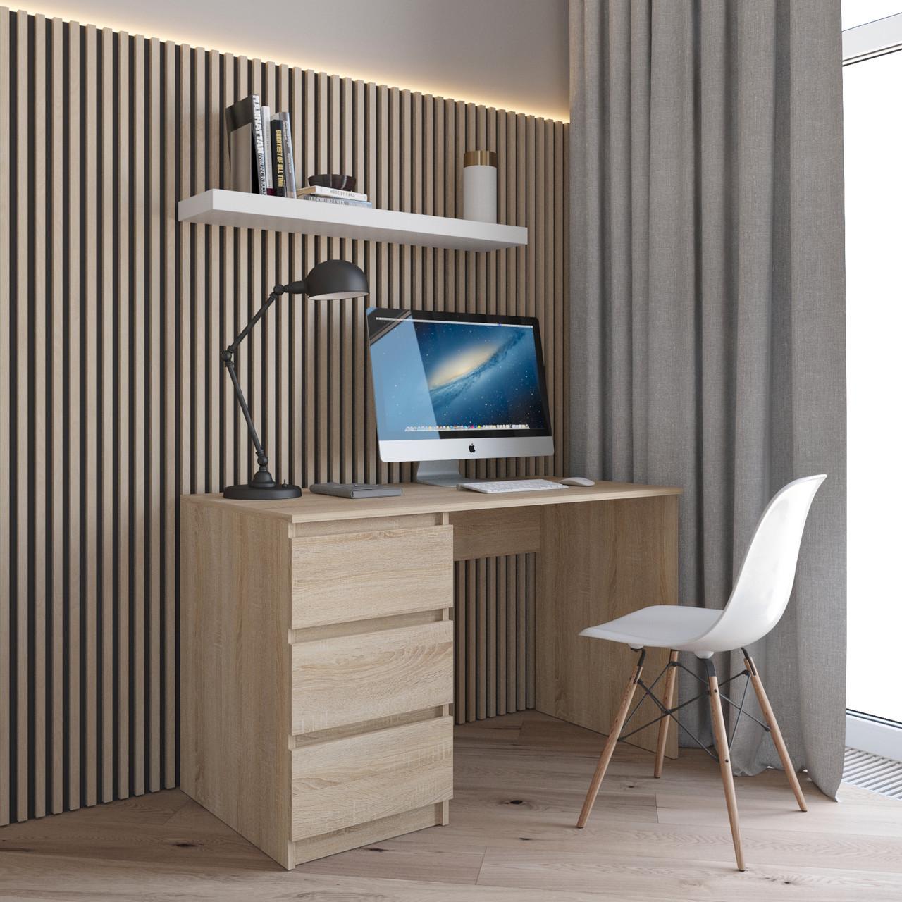 Стол компьютерный с тумбой Вайс R-13 1200х600х755 мм Дуб Сонома (30472285) - фото 1 Стол компьютерный с тумбой Вайс R-13 1200х600х755 мм Дуб Сонома (30472285) - фото 1