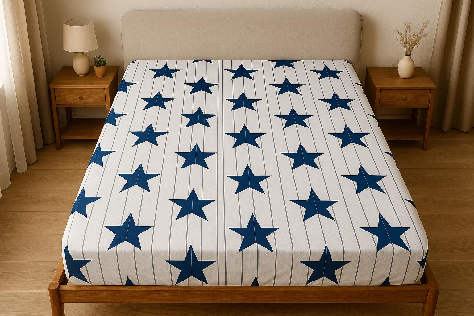 Простынь на резинке Stars n Stripes безь 80x200 см (G-1305-3/x80)