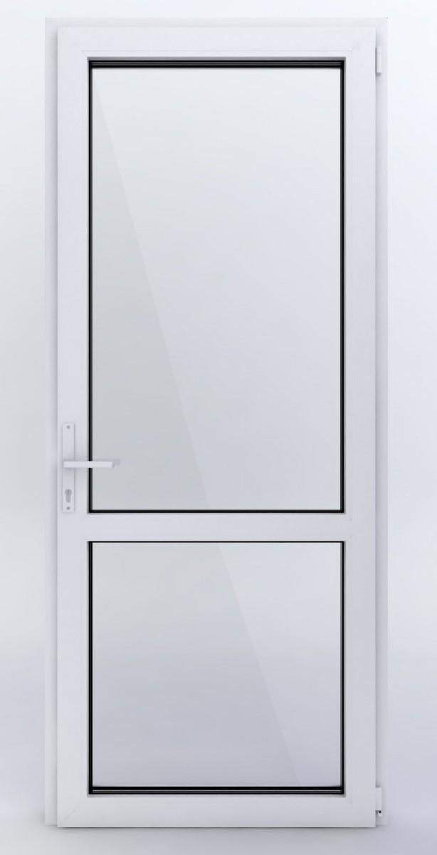 Дверь балконная пластиковая однокамерная REHAU EURO 60 2100х800 мм Белый