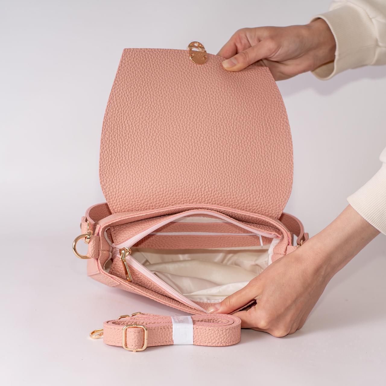 Сумка женская кросс-боди XENIA № 44-24 из эко-кожи Пудровый - фото 4 Сумка женская кросс-боди XENIA № 44-24 из эко-кожи Пудровый - фото 4