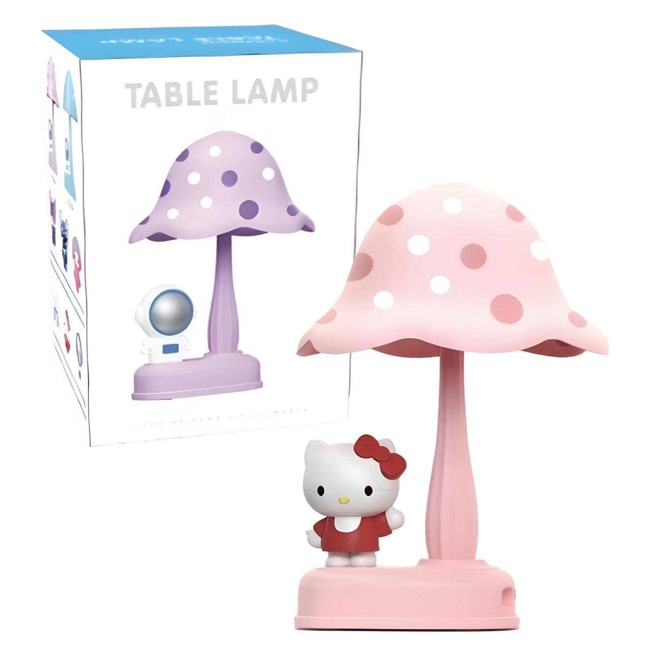 Настільна лампа Hello Kitty грибочок Рожевий (339E) - фото 2