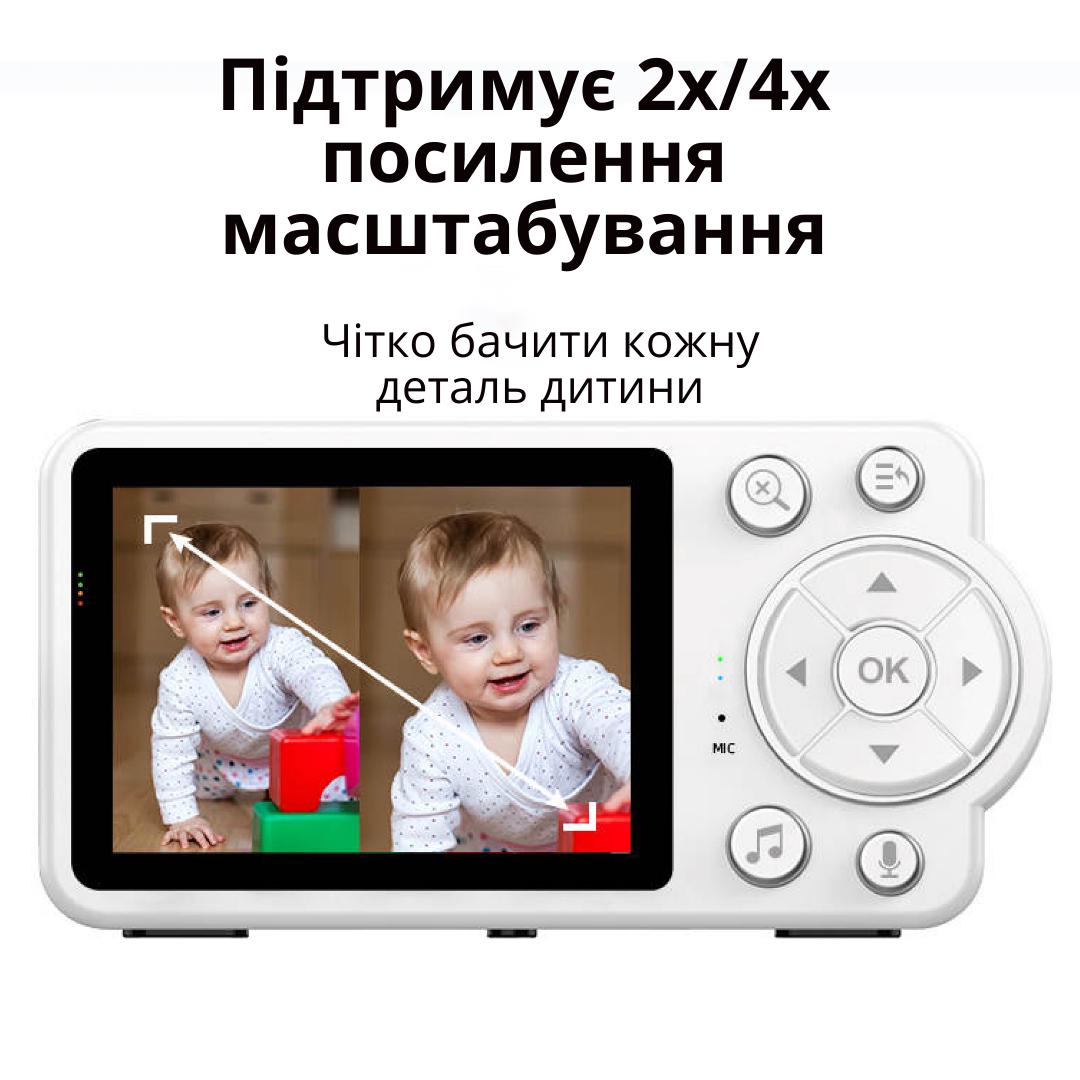 Видеоняня Happy Baby С3 Full HD CMOS-датчик с цифровой камерой ЖК-дисплей с ночным видением и двусторонней связью 2,8" Белый - фото 3