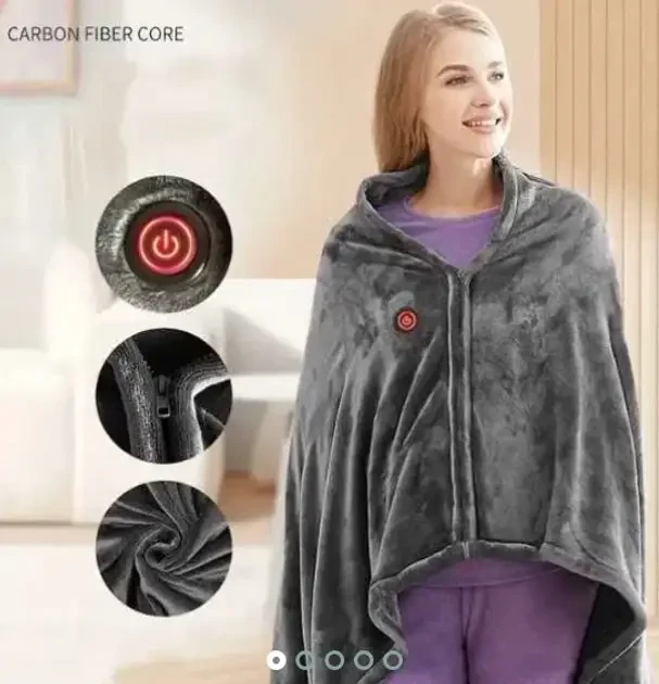 Плед із підігрівом Electric Heating Shawl Blanket USB 155х80 см - фото 5