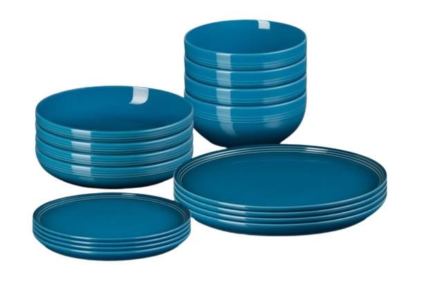 Столовый сервиз Le Creuset 12 предметов 4 персоны Deep Teal (le_dinnerware_set_deepteal)