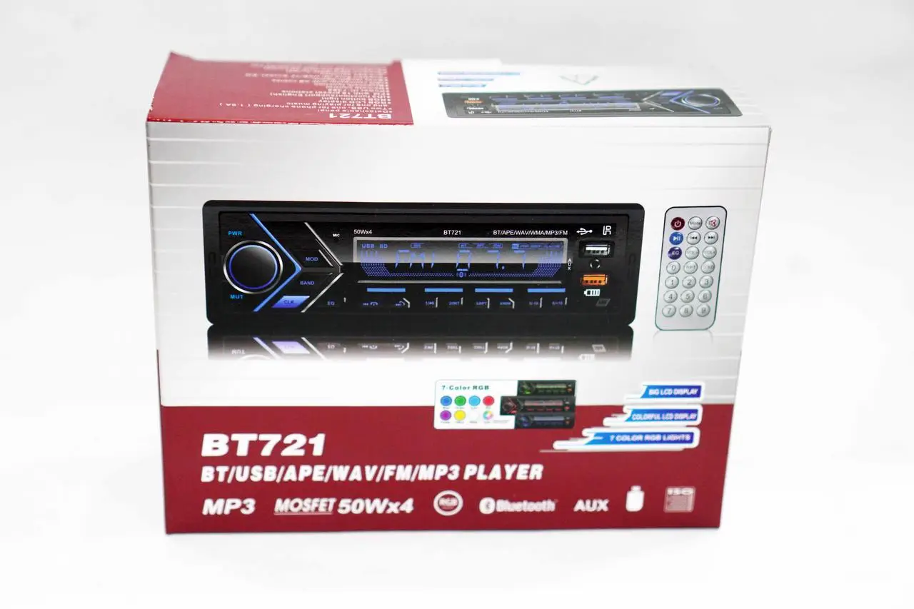 Автомагнитола BT721 2xUSB Bluetooth RGB SD/AUX/FM 4x50W - фото 10