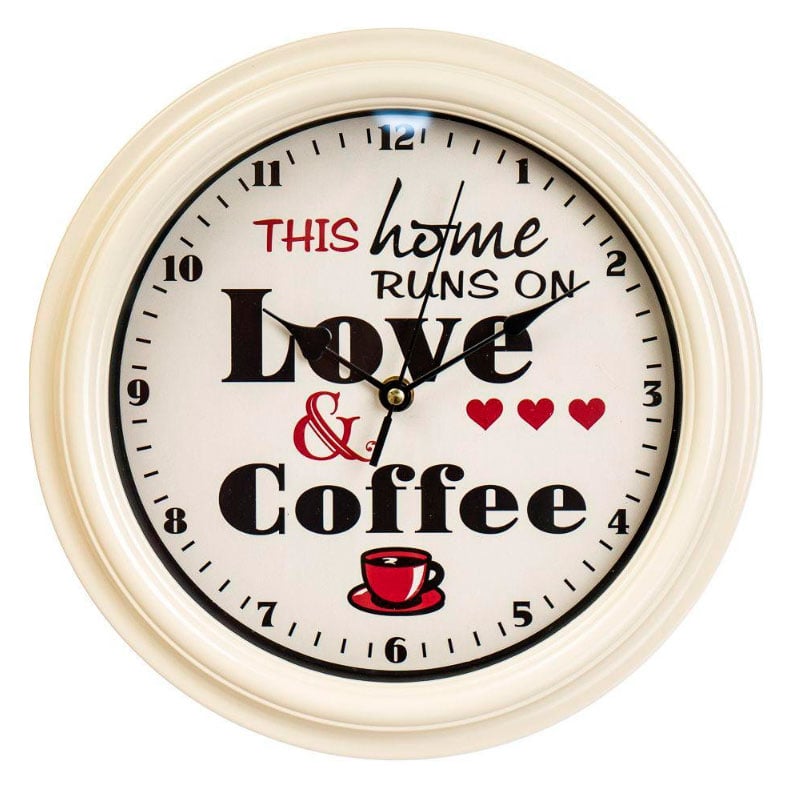 Часы настенные Veronese 12003-007 Coffee Love 28 см