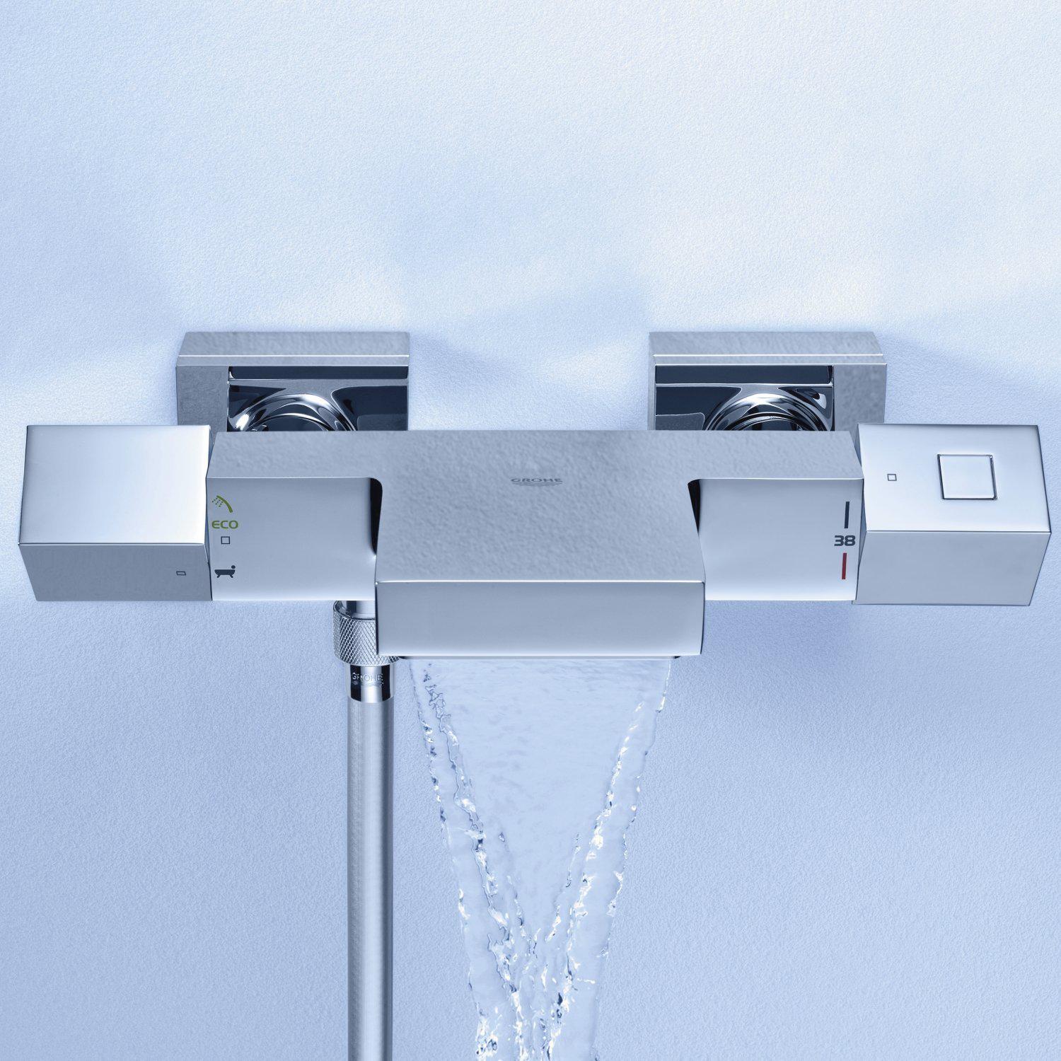 Смеситель для ванны Grohe Grohtherm Cube 34497000 с термостатом Хром (111081) - фото 4 Смеситель для ванны Grohe Grohtherm Cube 34497000 с термостатом Хром (111081) - фото 4